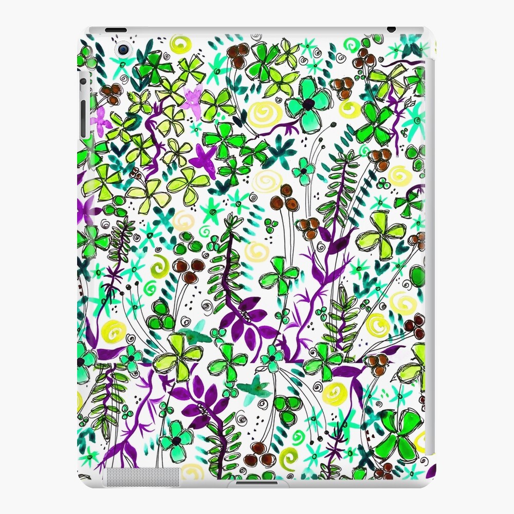 Pixel Dance Green iPad Case & Skin