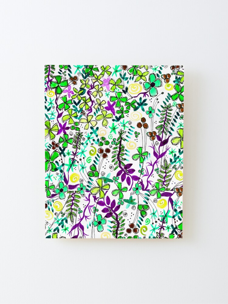 Alternate view of Pixel Dance Green Mounted Print