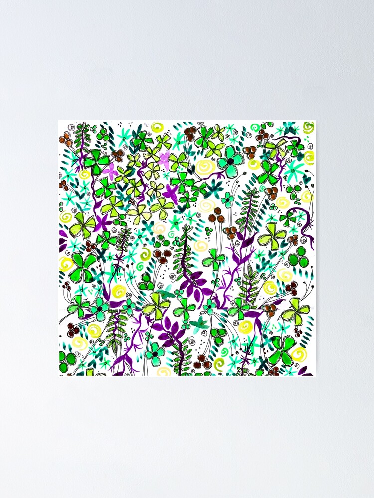 Alternate view of Pixel Dance Green Poster