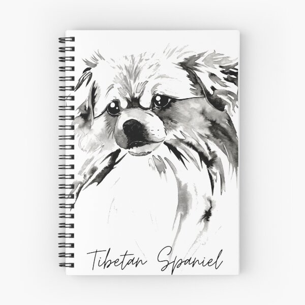 Item preview, Beautiful Tibetan Spaniel Black and White Design with Title designed and sold by Monica C. Webster.