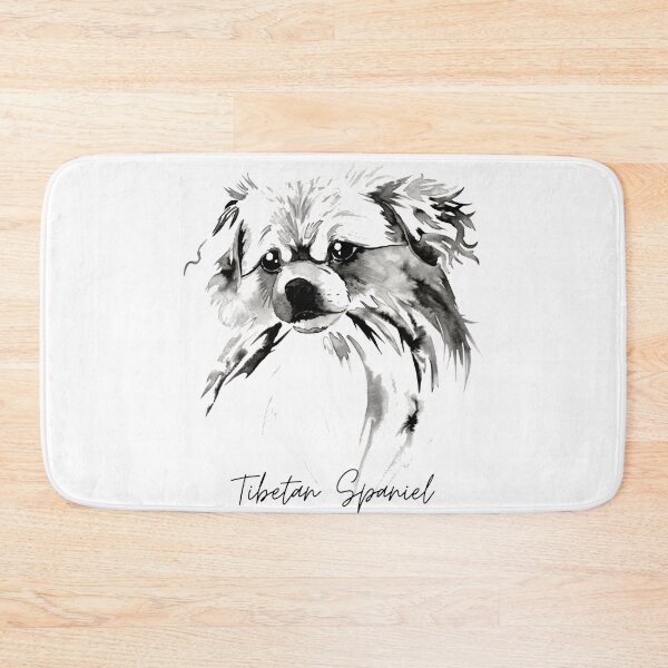 Item preview, Beautiful Tibetan Spaniel Black and White Design with Title designed and sold by Monica C. Webster.