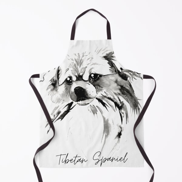 Item preview, Beautiful Tibetan Spaniel Black and White Design with Title designed and sold by Monica C. Webster.