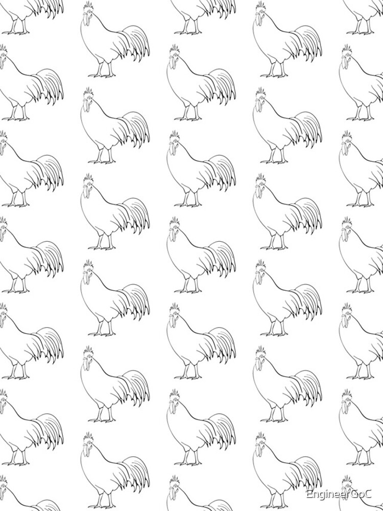 Thumbnail 5 of 5, iPhone Case, Lineart rooster designed and sold by EngineerGoC.