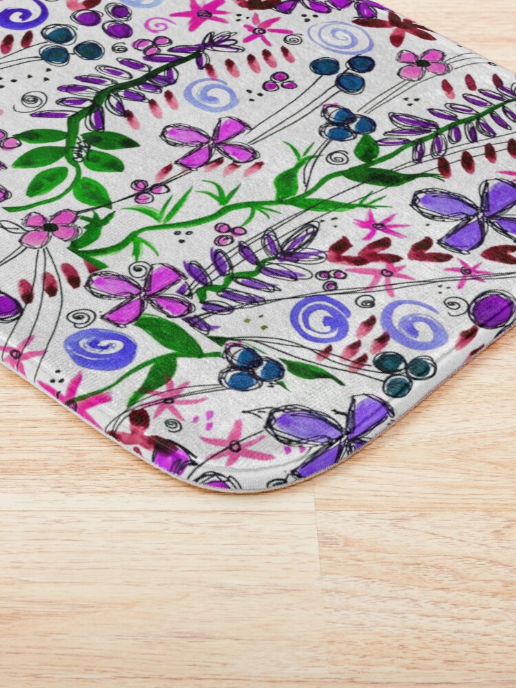 Alternate view of Pixel Dance Purple Bath Mat