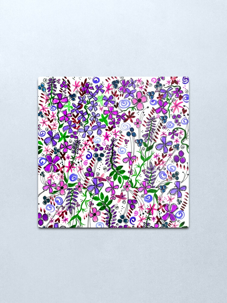 Alternate view of Pixel Dance Purple Metal Print