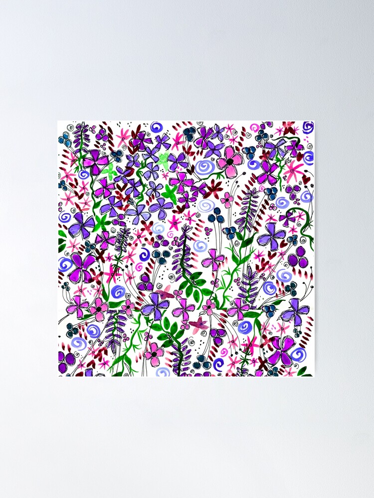 Alternate view of Pixel Dance Purple Poster