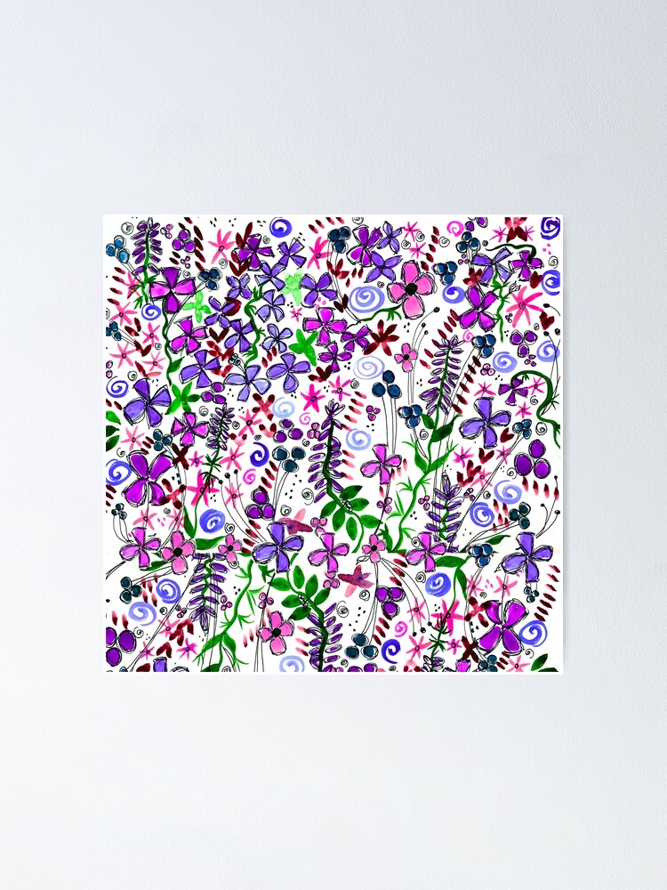 Alternate view of Pixel Dance Purple Poster