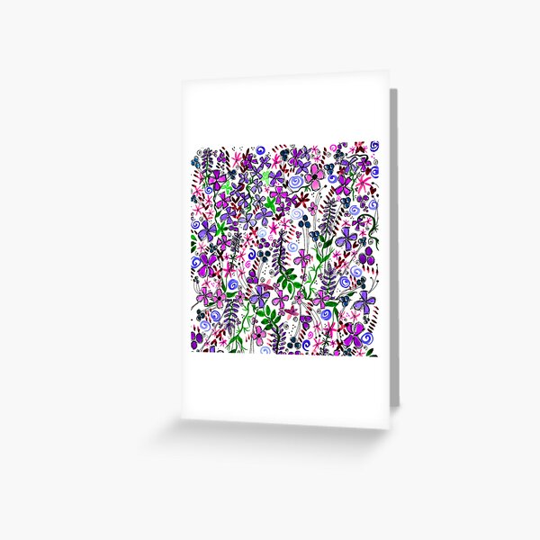 Pixel Dance Purple Greeting Card