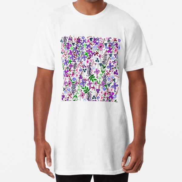 Pixel Dance Purple Long T-Shirt