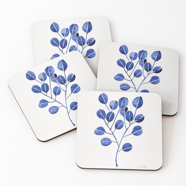 Item preview, Silver Dollar Eucalyptus – Navy designed and sold by Cat Coquillette.