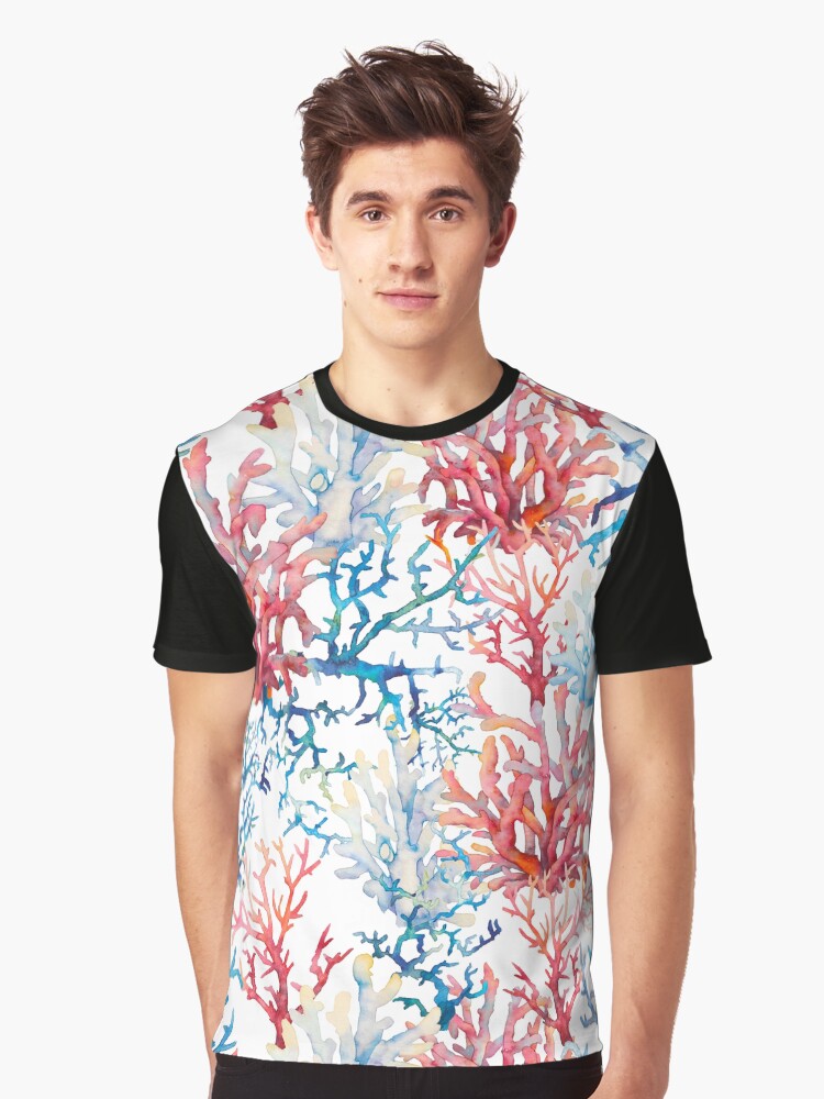 Thumbnail 1 von 5, Grafik T-Shirt, Korallenmuster designt und verkauft von ldinka.