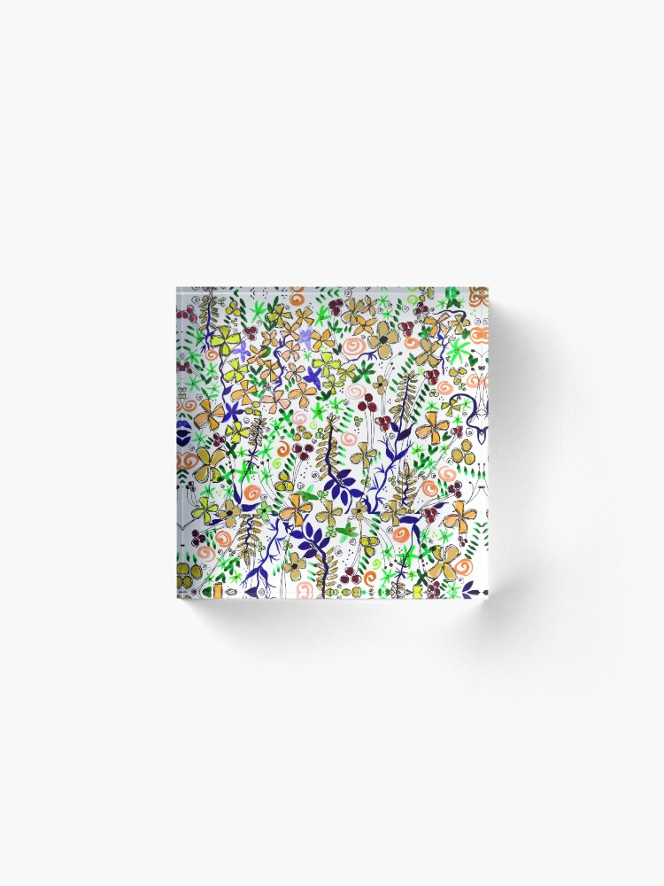 Alternate view of Pixel Dance Peach Acrylic Block