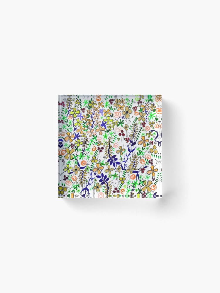 Alternate view of Pixel Dance Peach Acrylic Block
