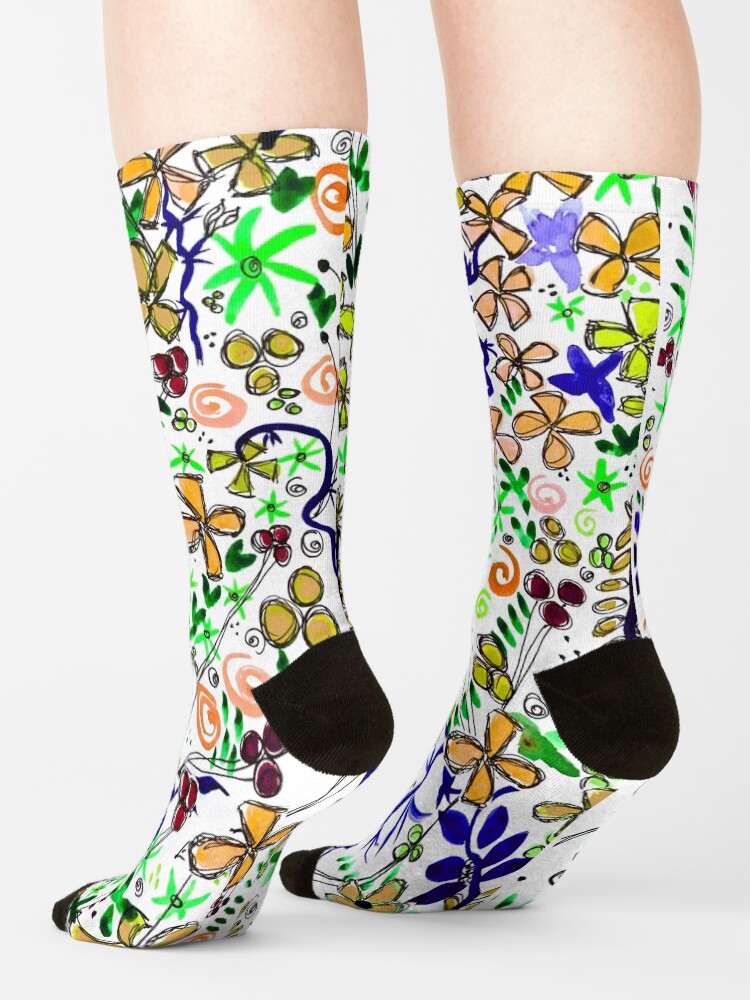 Alternate view of Pixel Dance Peach Socks