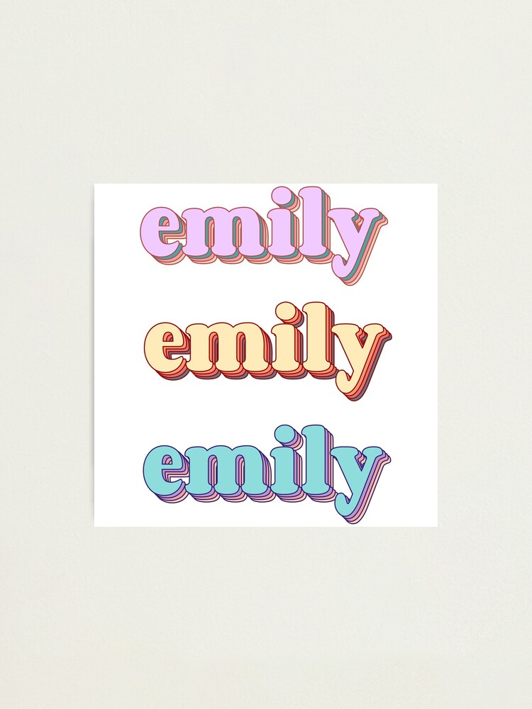 " Emily Word Art" Photographic Print for Sale by Arexus | Redbubble