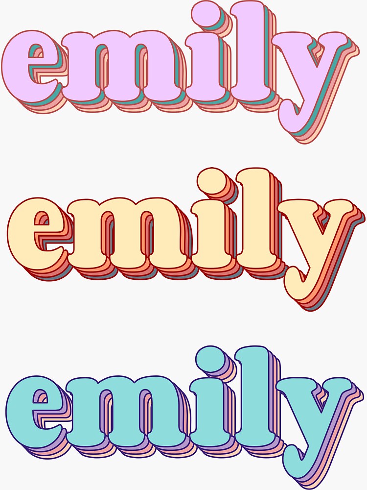 " Emily Word Art" Sticker for Sale by Arexus | Redbubble