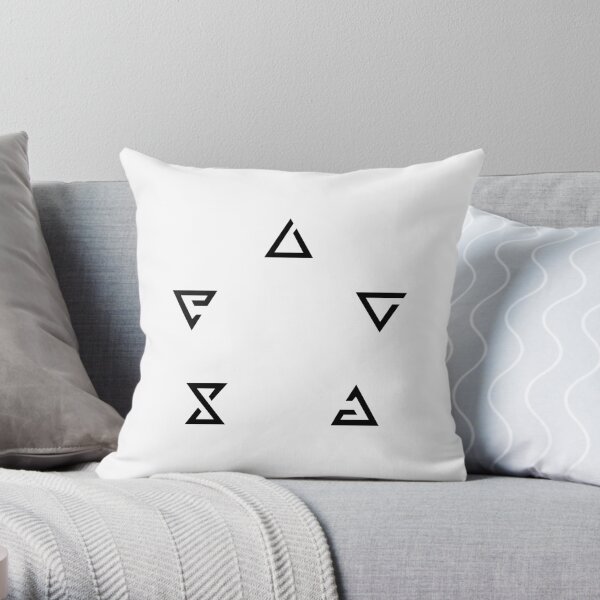 Signes de sorceleur minimalistes Coussin
