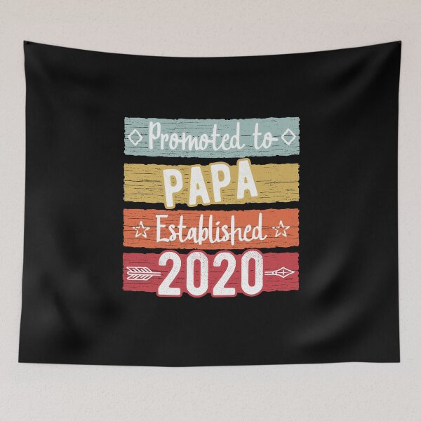 Item preview, Retro Promoted to Papa Est. 2020 Baby Announcement Gift designed and sold by Dan66.