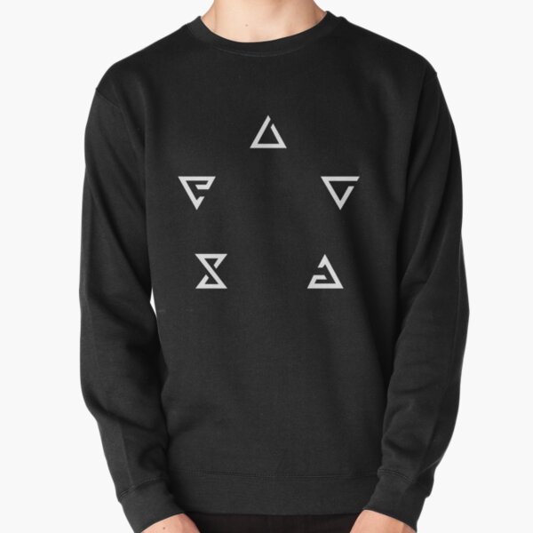 Signes de sorceleur minimalistes en blanc Sweatshirt épais