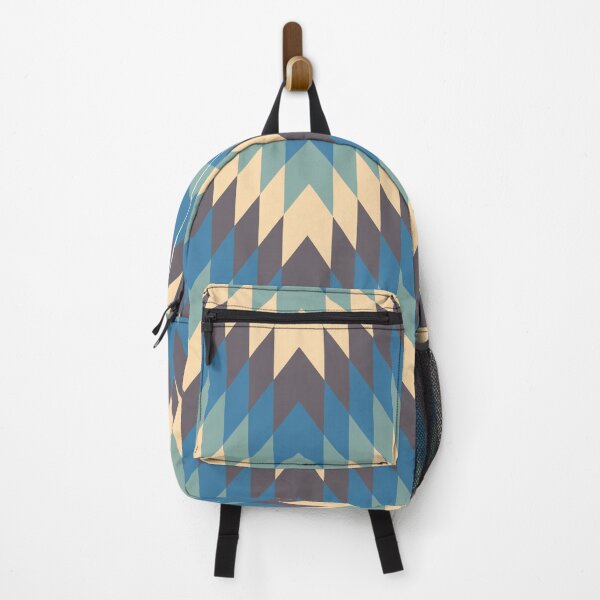 Item preview, Geometric Retro Cream Blue Turquoise Design designed and sold by justjonboy.