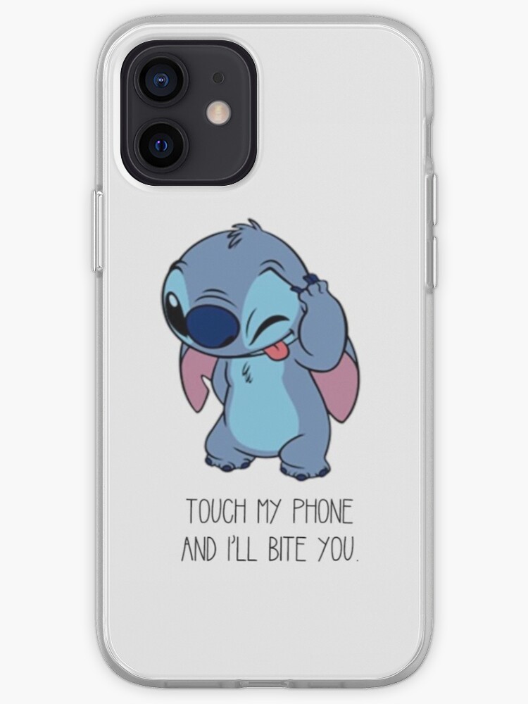 Don T Touch My Phone Or I Ll Bite You Stitch Iphone Case Cover By Brendenroxmusic Redbubble