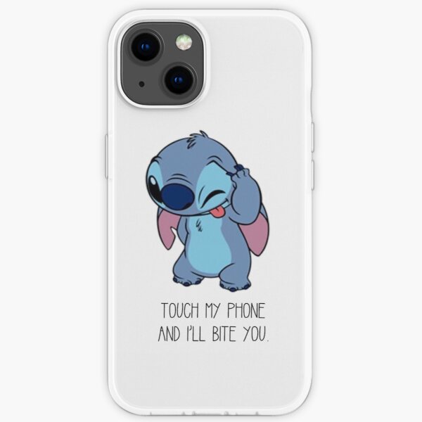Don’t touch my phone or I’ll bite you stitch iPhone Soft Case