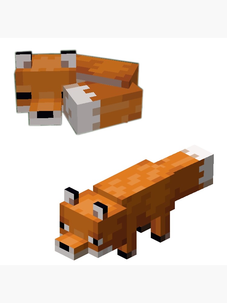 "Minecraft fox pack" Poster by abbisamibelle Redbubble
