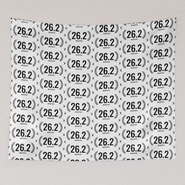 Item preview, 26.2 Marathon Boston with Laurel Wreath (White) designed and sold by BunnyPrinceDegn.