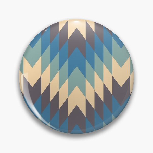 Item preview, Geometric Retro Cream Blue Turquoise Design designed and sold by justjonboy.
