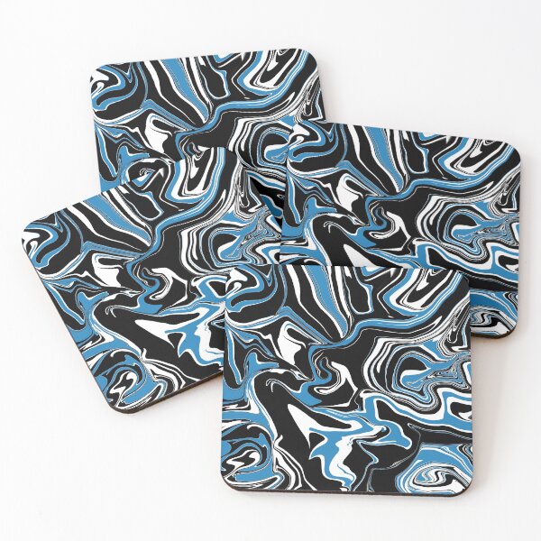 Item preview, Blue Black and White Oil Slick designed and sold by WildNClassyFun.