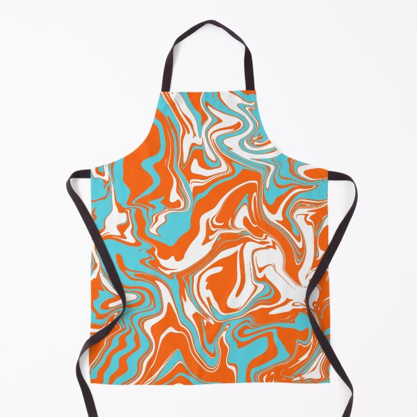 Item preview, Orange Turquoise and White Oil Spill designed and sold by WildNClassyFun.