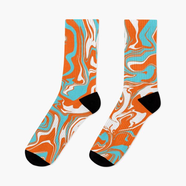 Item preview, Orange Turquoise and White Oil Spill designed and sold by WildNClassyFun.