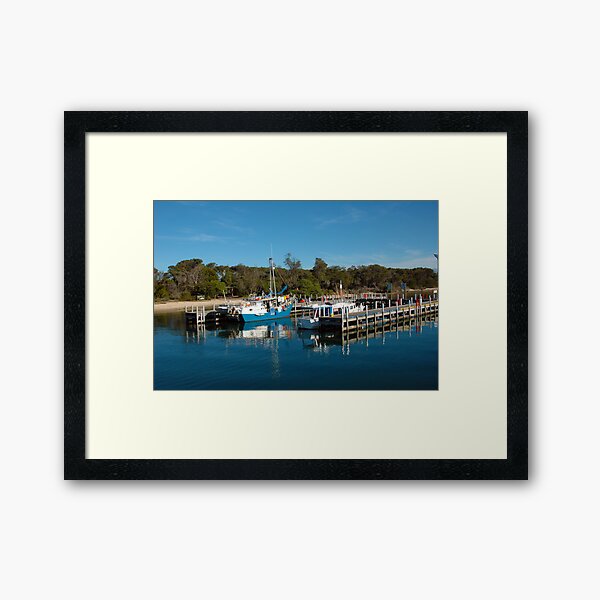 Item preview, deep blue, Boats Lakes entrance designed and sold by GlenJohnson.