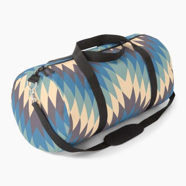 Item preview, Geometric Retro Cream Blue Turquoise Design designed and sold by justjonboy.