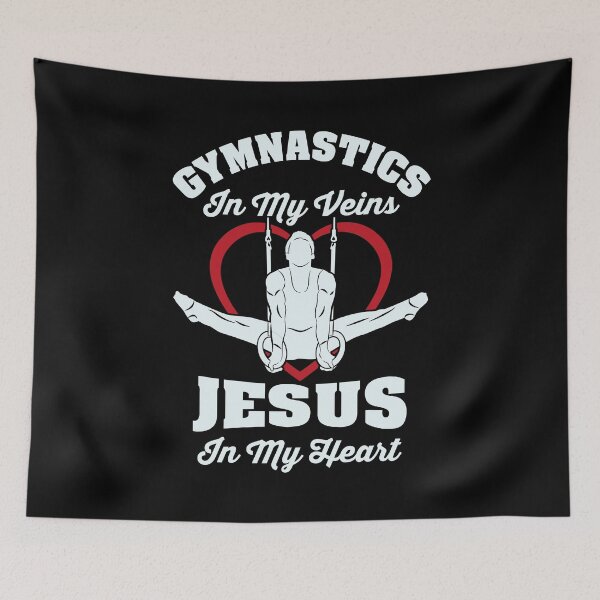 Item preview, Gymnastics In My Veins Jesus In My Heart - Gymnast Gifts designed and sold by Sandra78.