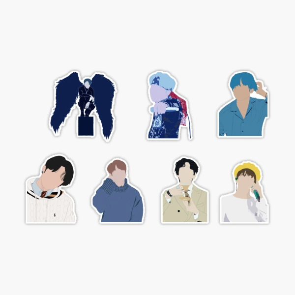 BTS K-POP Vinyl Weatherproof Sticker Pack - Perfect Gift for BTS KPOP Fans