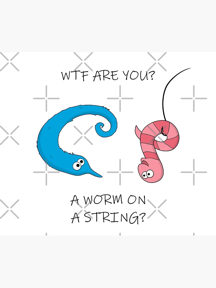 Worm On A String Magic Fuzzy String Worm Meme Poster By Giacob