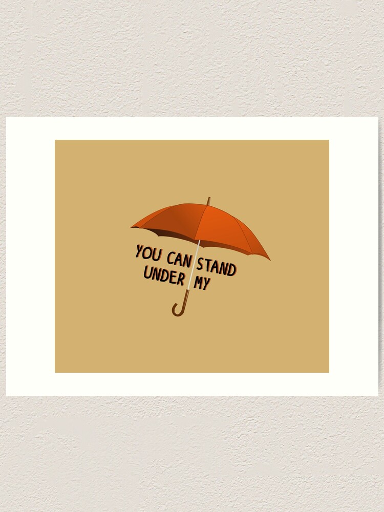 rihanna umbrella orange