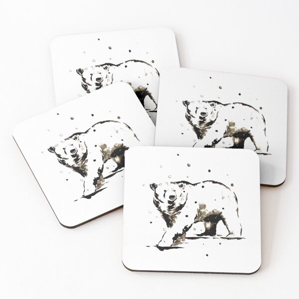 Item preview, Ink Majestic Polar Bear Snowing Wildlife Design - Protect our Planet designed and sold by Monica C. Webster.