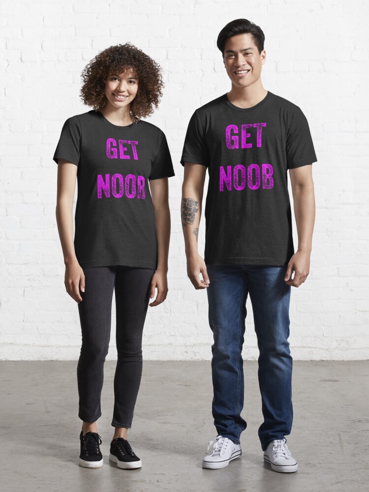 Roblox Get Noob Purple Distressed Font T Shirt By Superdad 888 Redbubble - purple roblox shirt