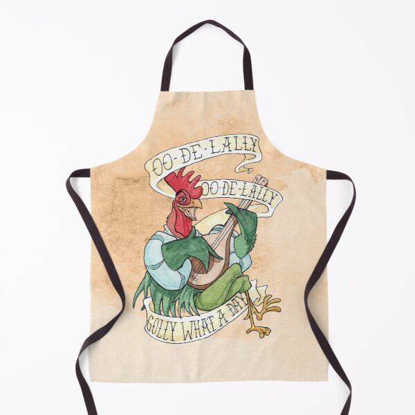 Item preview, Alan-A-Dale Rooster : OO-De-Lally Golly What A Day Tattoo Watercolor Painting Robin Hood designed and sold by Christina G. Smith.