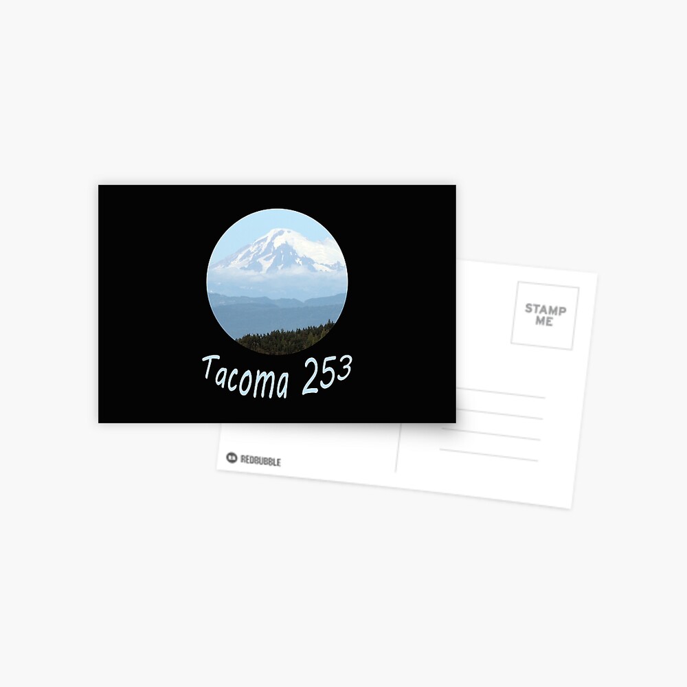 Tacoma Washington Area Code 253 Mountain Postcard For Sale By