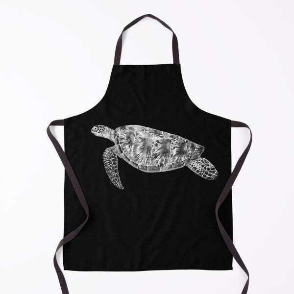 Item preview, Black and White Sea Turtle designed and sold by just-art.