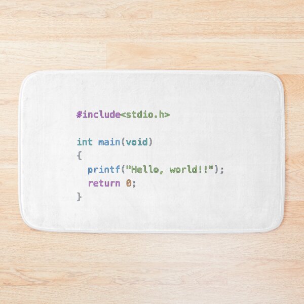 Item preview, Hello World C designed and sold by BalfrogClothing.