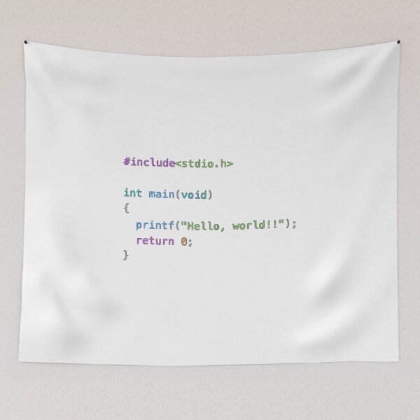 Item preview, Hello World C designed and sold by BalfrogClothing.