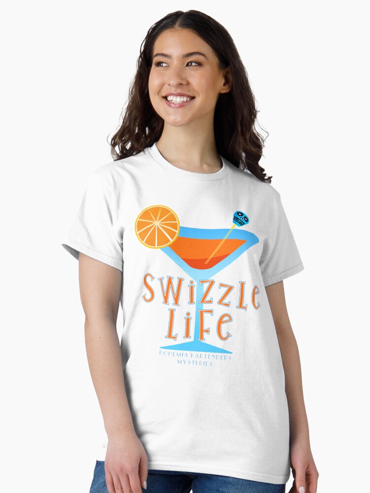 Thumbnail 2 of 7, Classic T-Shirt, Swizzle Life - the good life of cocktails, for mixologists and drinkers alike! Official Bohemia Bartenders gear. designed and sold by SkyDiary.