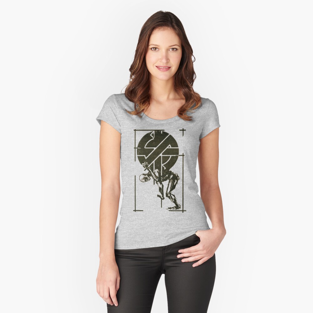 Item preview, Fitted Scoop T-Shirt designed and sold by rippingthrash.