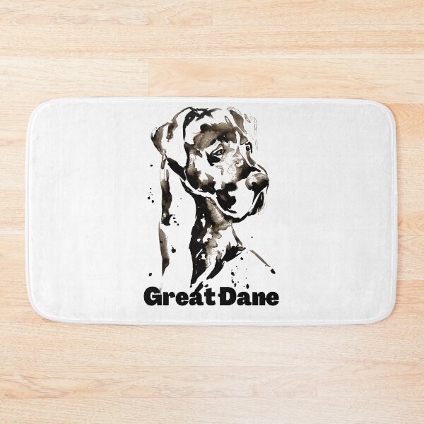 Item preview, Beautiful Great Dane with Title Black and White Design designed and sold by Monica C. Webster.