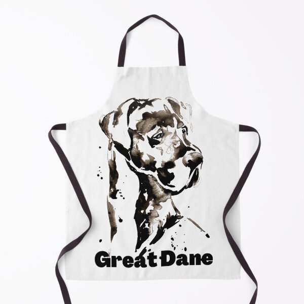 Item preview, Beautiful Great Dane with Title Black and White Design designed and sold by Monica C. Webster.