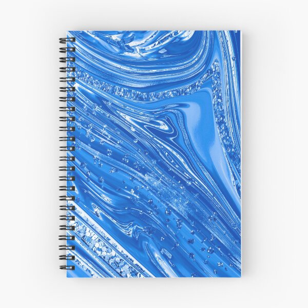 Item preview, Electric Blue Liquid Metal with Crystal Detail designed and sold by WisdomInspired.